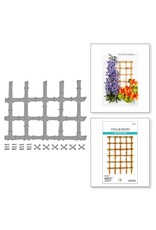 Spellbinders Through the Arbor Garden Collection - Bamboo Trellis Background Etched Dies