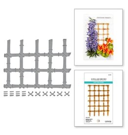 Spellbinders Through the Arbor Garden Collection - Bamboo Trellis Background Etched Dies