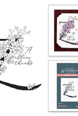 Spellbinders Everyday Occasion Floral Alphabet Collection - Floral Z and Sentiment - Press Plates
