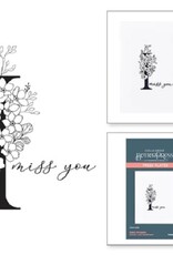 Spellbinders BetterPress - Everyday Occasion Floral Alphabet Collection - Floral I and Sentiment Press Plate