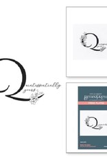 Spellbinders BetterPress - Everyday Occasion Floral Alphabet Collection - Floral Q and Sentiment Press Plate