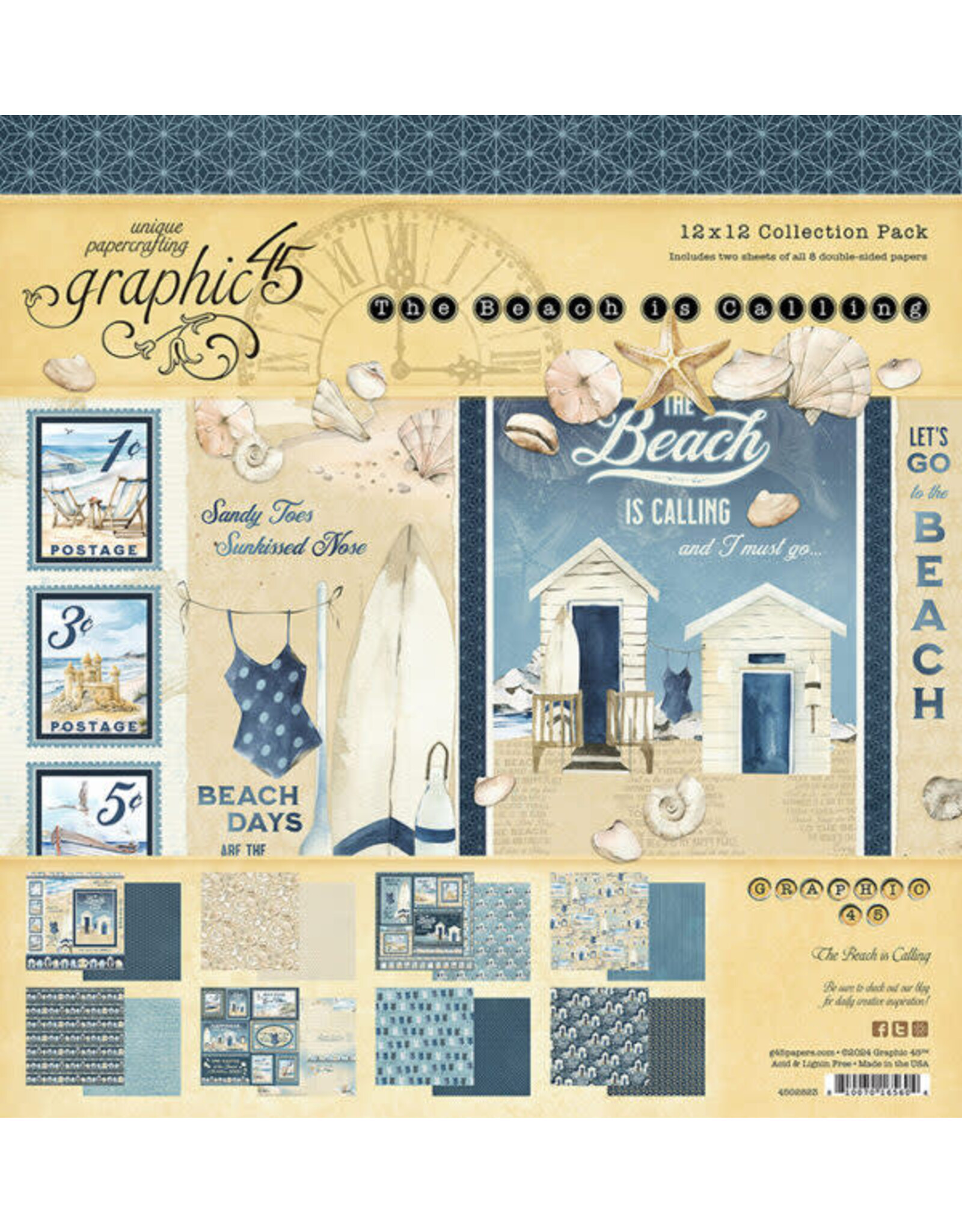 Graphic 45 The Beach is Calling 12x12 Collection Pack