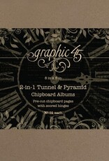 Graphic 45 2 in 1 Tunnel & Pyramid Chipboard 8"x8" Albums