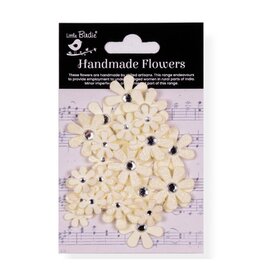 Little Birdie Sparkle Florets Paper Flowers - Ivory Pearl