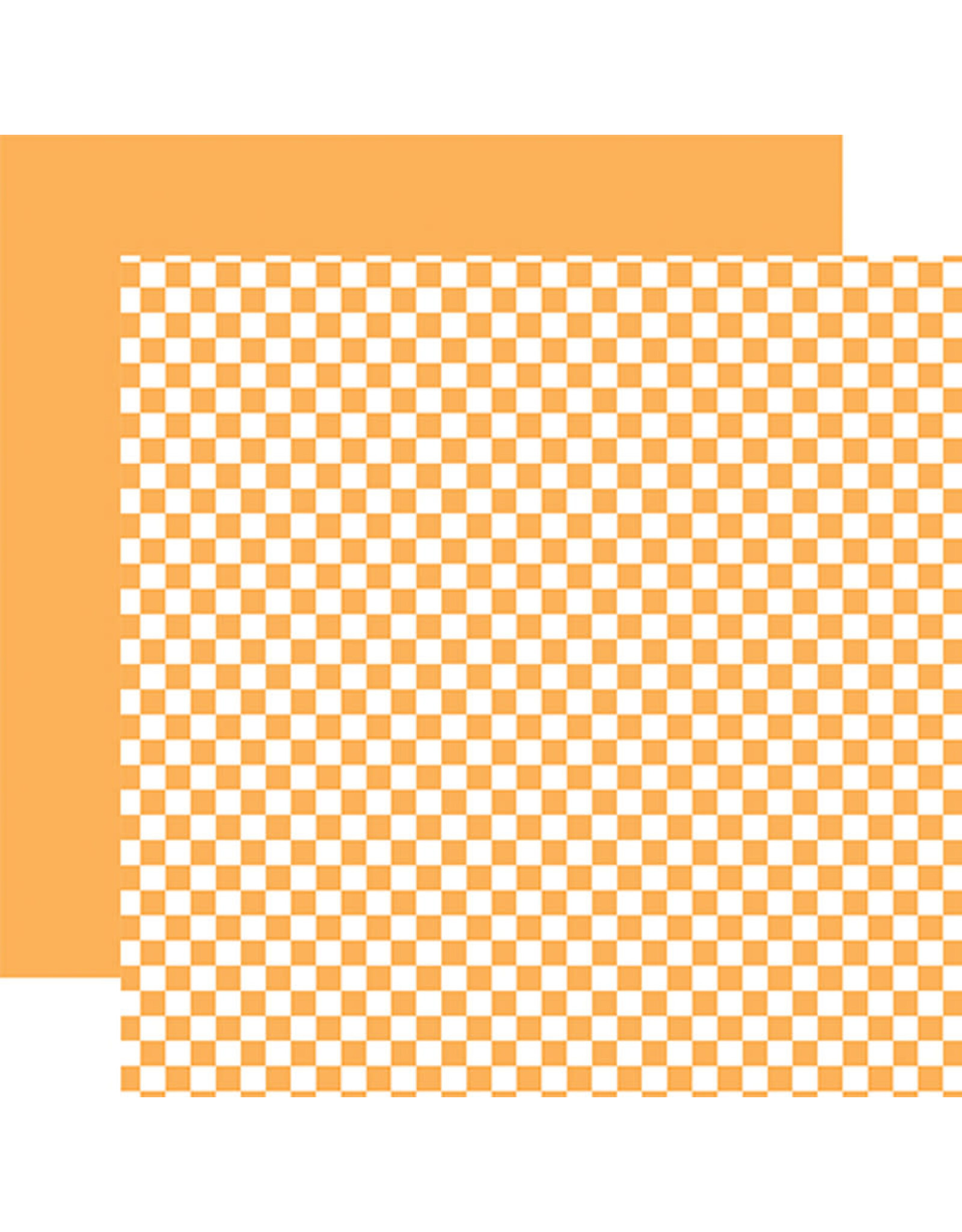 Echo Park Checkerboard:  Carrot 12x12 Patterned Paper