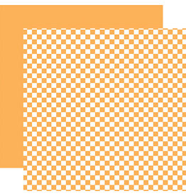 Echo Park Checkerboard:  Carrot 12x12 Patterned Paper