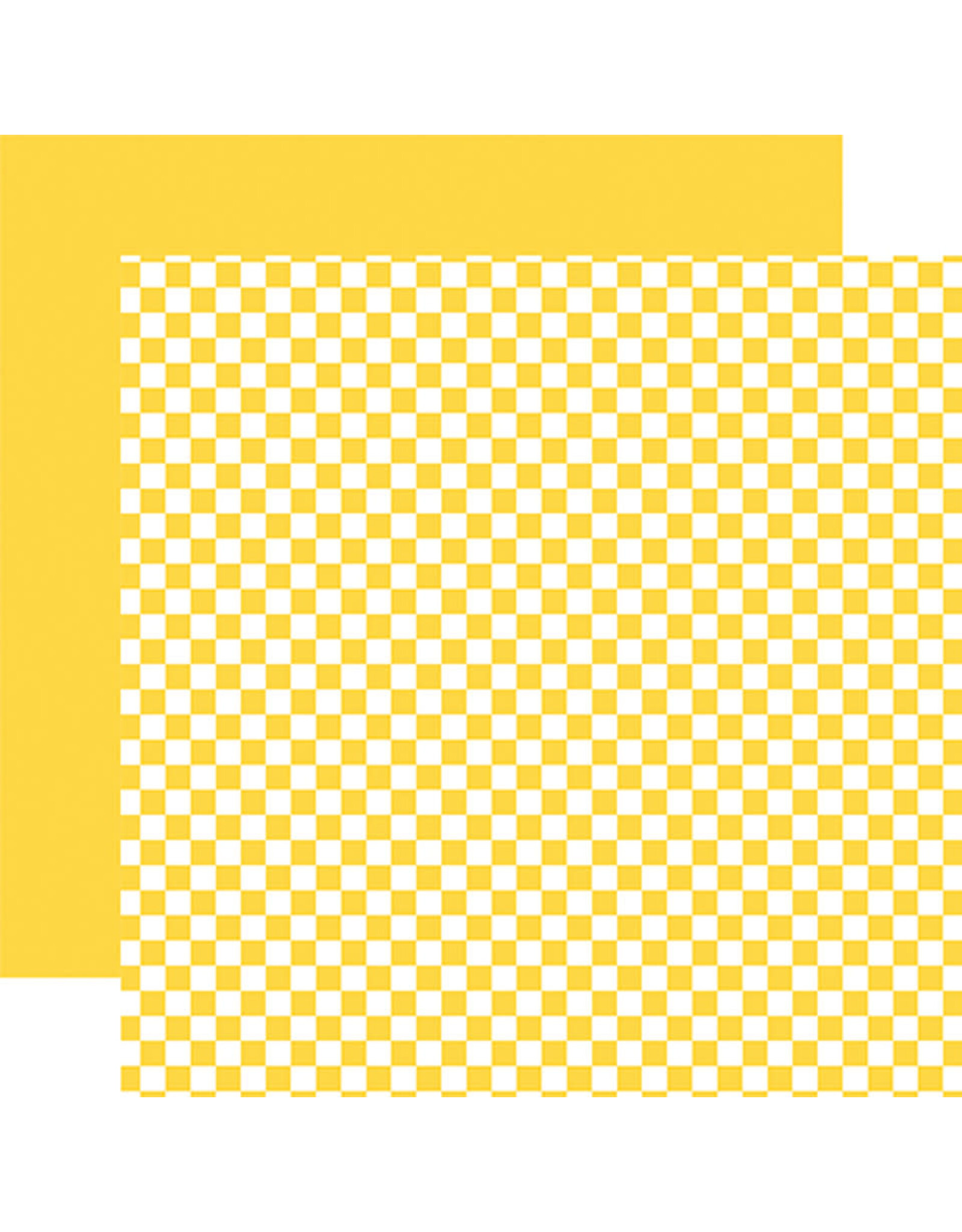 Echo Park Checkerboard:  Sunshine 12x12 Patterned Paper