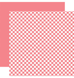 Echo Park Checkerboard:  Watermelon 12x12 Patterned Paper