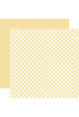 Echo Park Checkerboard:  Yellow 12x12 Patterned Paper