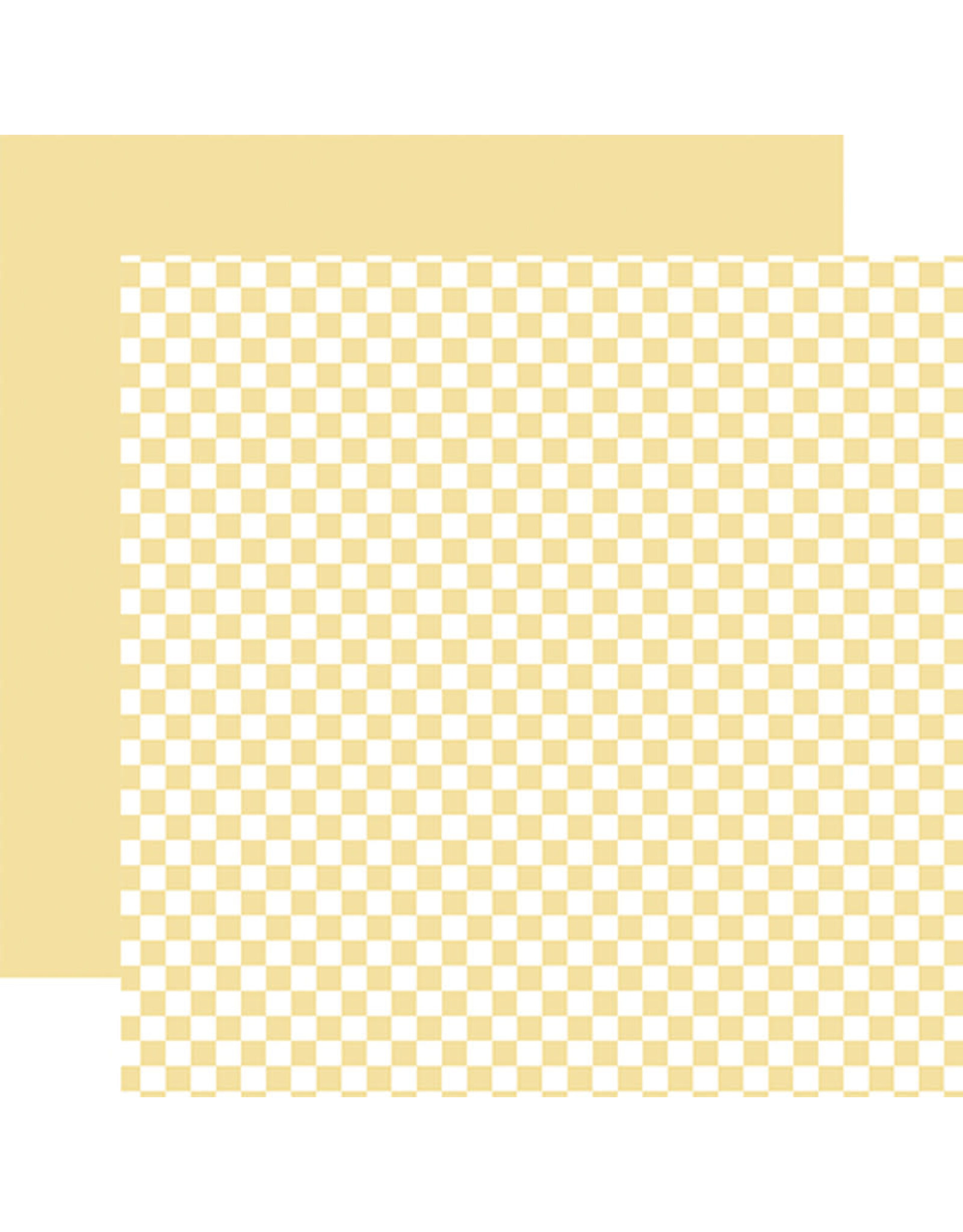Echo Park Checkerboard:  Yellow 12x12 Patterned Paper