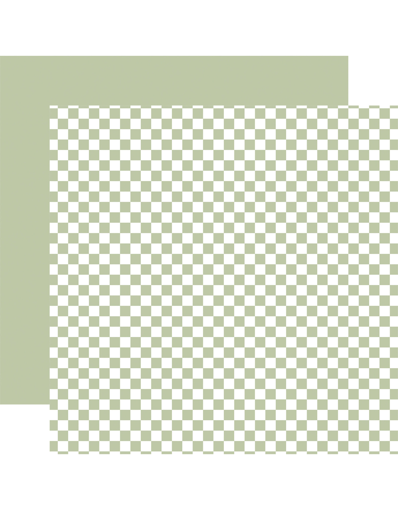 Echo Park Checkerboard: Celery 12x12 Patterned Paper