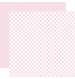 Echo Park Checkerboard: Powder Pink 12x12 Patterned Paper