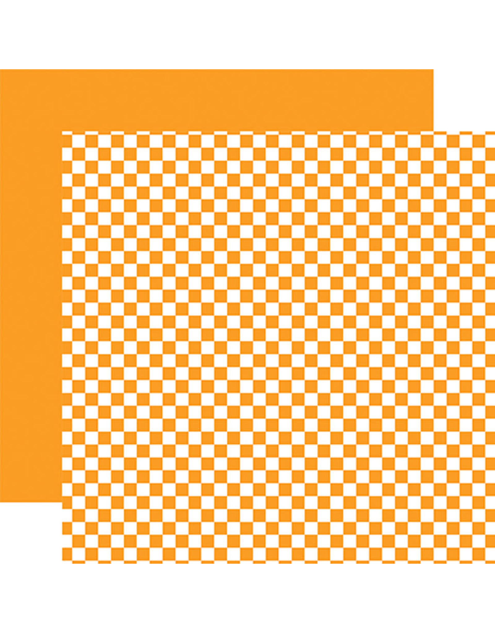 Echo Park Checkerboard: Tangerine 12x12 Patterned Paper