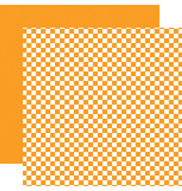 Echo Park Checkerboard: Tangerine 12x12 Patterned Paper