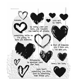 Tim Holtz - Stampers Anonymous Love Notes -Rubber Stamp Set