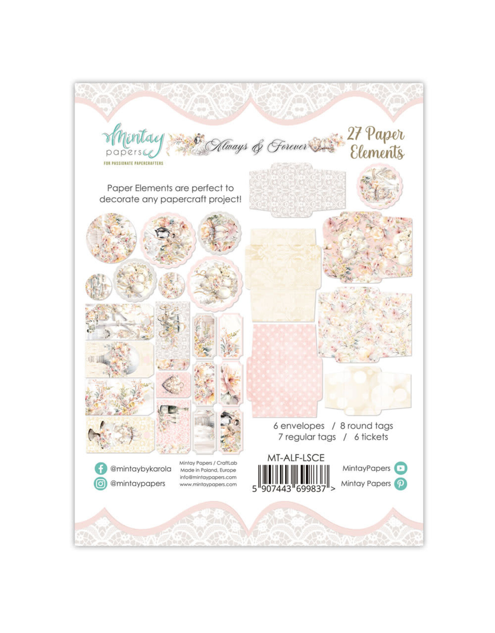 Mintay Papers Always & Forever - Paper Elements - 27 pcs