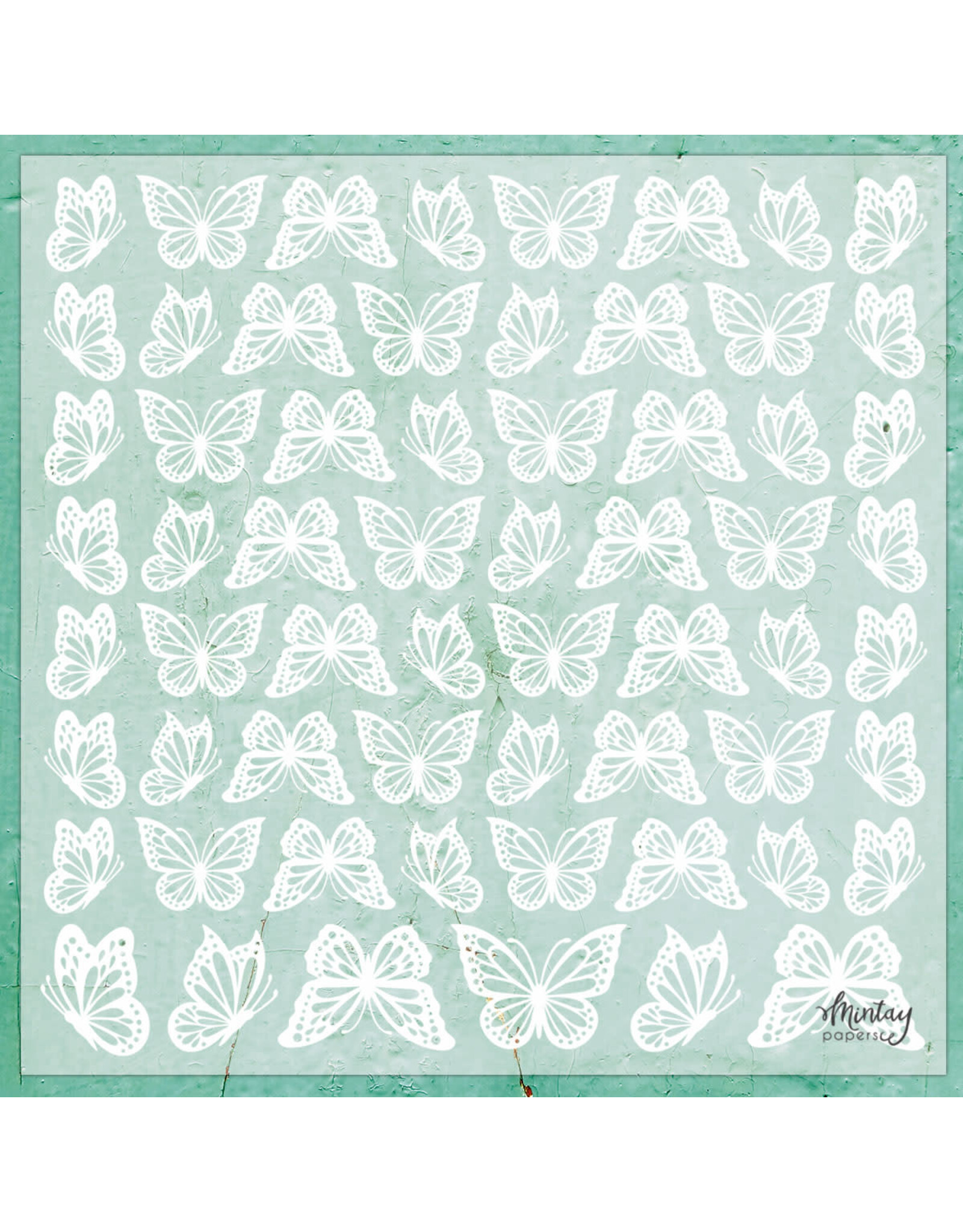 Mintay Papers 12 x 12 Decorative Vellum - Butterflies