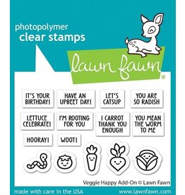 Lawn Fawn Veggie Happy Add-On - Stamps