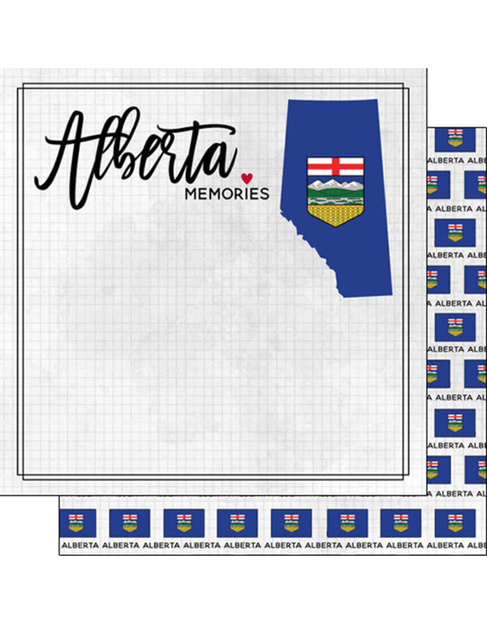 Scrapbook Customs Alberta adventure flag paper