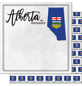 Scrapbook Customs Alberta adventure flag paper