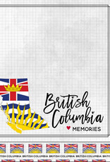 Scrapbook Customs/Stamping Station British Columbia Adventure Flag - 12x12 Pattern Paper
