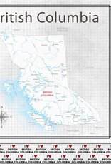 Scrapbook Customs/Stamping Station British Colombia Adventure Map - 12x12 Pattern Paper