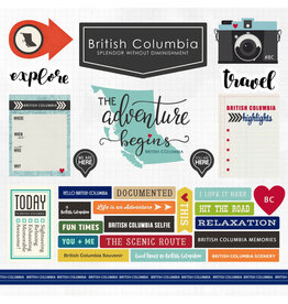 Scrapbook Customs/Stamping Station British Columbia Adventure - 12x12 Cardstock Stickers