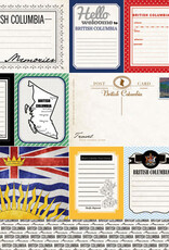Scrapbook Customs/Stamping Station British Columbia Vintage Journal - 12x12 Pattern Paper