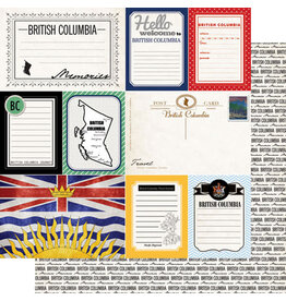 Scrapbook Customs/Stamping Station British Columbia Vintage Journal - 12x12 Pattern Paper