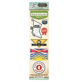 Scrapbook Customs/Stamping Station British Columbia Vintage - Cardstock Stickers