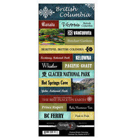 Scrapbook Customs/Stamping Station British Columbia Explore - 6x12 Cardstock Stickers