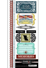 Scrapbook Customs/Stamping Station British Columbia Explore Country - Cardstock Stickers