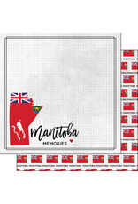 Scrapbook Customs Manitoba Adventure flag paper