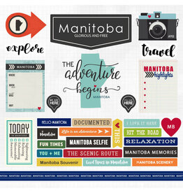 Scrapbook Customs/Stamping Station Manitoba sticker sheet 12x12