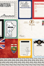 Scrapbook Customs/Stamping Station Manitoba vintage journal paper