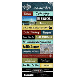 Scrapbook Customs/Stamping Station Manitoba explore cities stickers