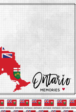 Scrapbook Customs/Stamping Station Ontario adventure flag paper