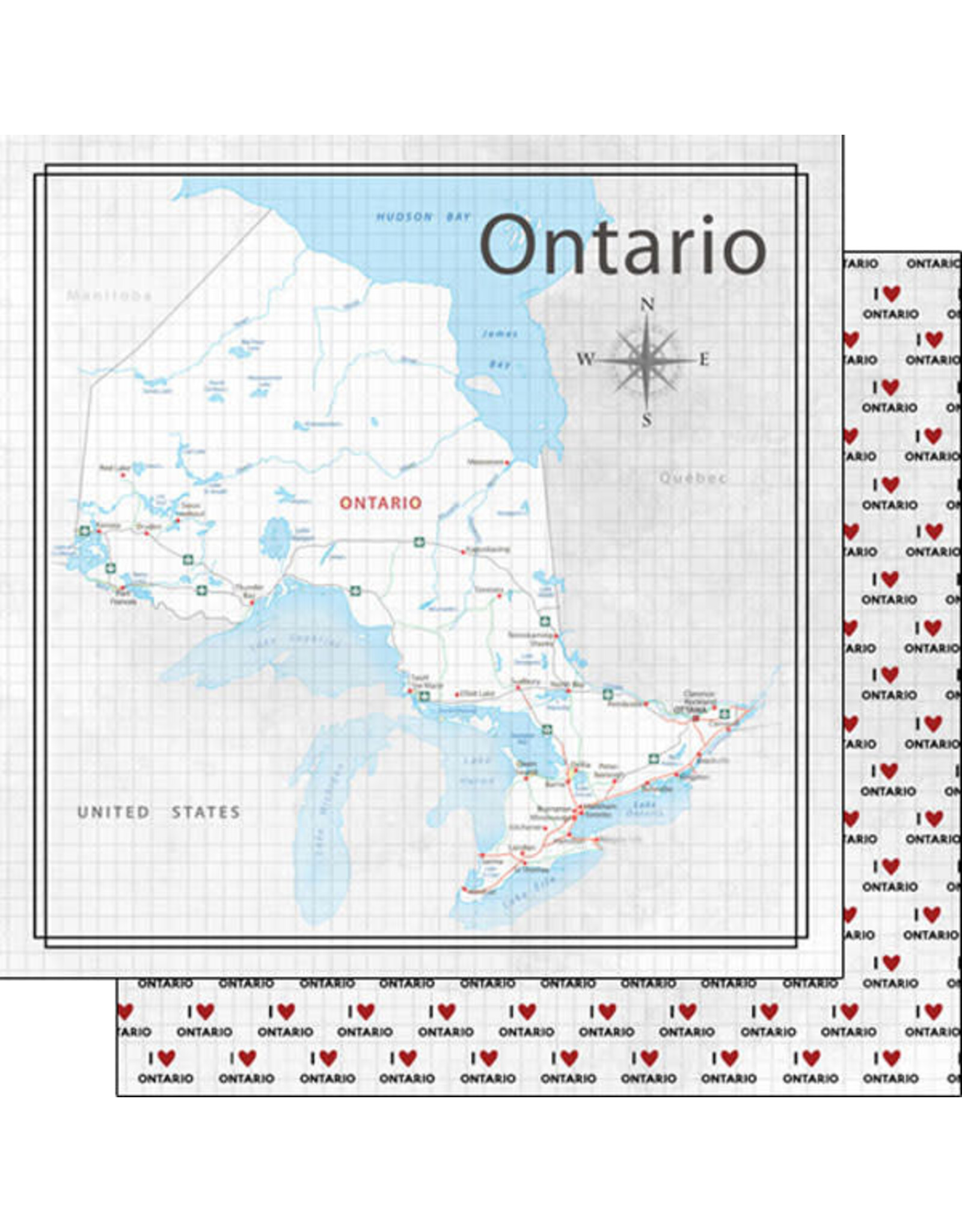 Ontario adventure map paper