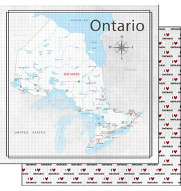 Scrapbook Customs/Stamping Station Ontario adventure map paper