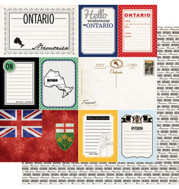 Scrapbook Customs/Stamping Station Ontario vintage journal paper