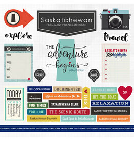 Scrapbook Customs/Stamping Station Saskatchewan Adventure - 12x12 Cardstock Stickers