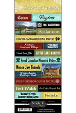 Scrapbook Customs/Stamping Station Saskatchewan Cities - Cardstock Stickers