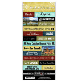 Scrapbook Customs/Stamping Station Saskatchewan Cities - Cardstock Stickers