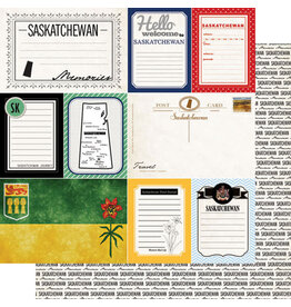 Scrapbook Customs/Stamping Station Sask. vintage journal paper