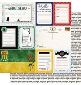 Scrapbook Customs/Stamping Station Saskatchewan Vintage Journal - 12x12 Pattern Paper