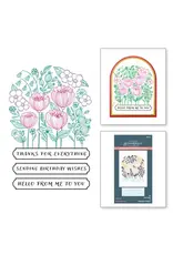 Spellbinders BetterPress Place & Press Registration Collection - Blooming Garden Press Plates
