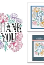 Spellbinders BetterPress Place & Press Registration Collection - Thank  You Blooms Registration Press Plates