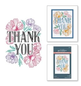 Spellbinders Thank  You Blooms - Registration and Press Plates