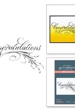 Spellbinders Copperplate Everyday Sentiments Collection - Copperplate Congratulations Press Plate