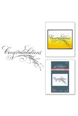 Spellbinders Copperplate Everyday Sentiments Collection - Copperplate Congratulations Press Plate